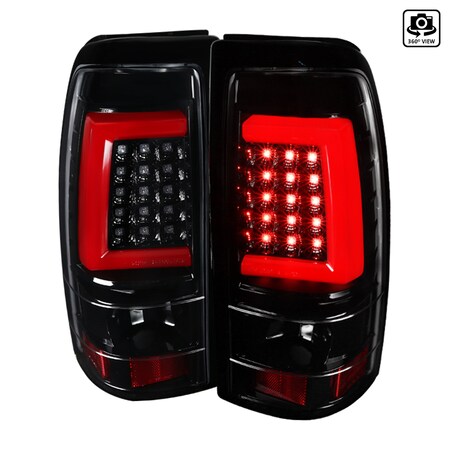 Spec-D Tuning 99-02 Chevrolet Silverado LED Bar Tail Lights, LT-SIV99BKLED-G2-TM LT-SIV99BKLED-G2-TM